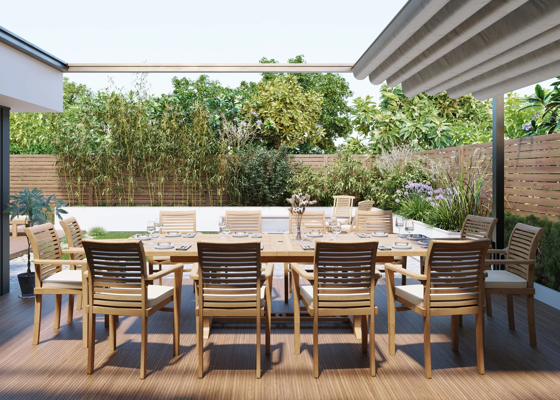 Hot Selling Outdoor Furniture Chair Sofa Set Teak Suar Wood Use For Garden Patio