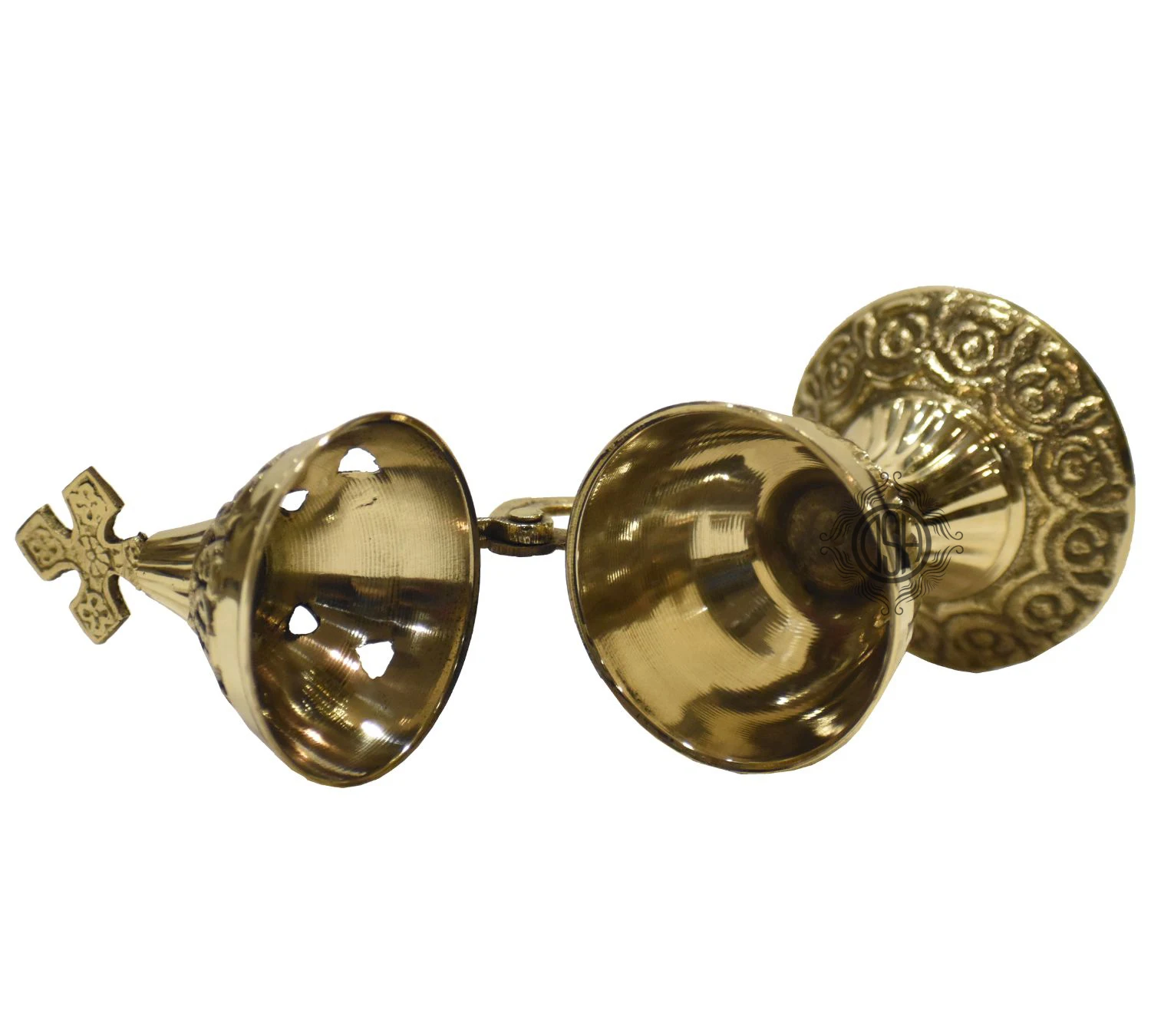 New Latest Design Brass Incense Burner Charcoal Loban Sambrani Dhoop Bakhoor Burner With Handle For Home .