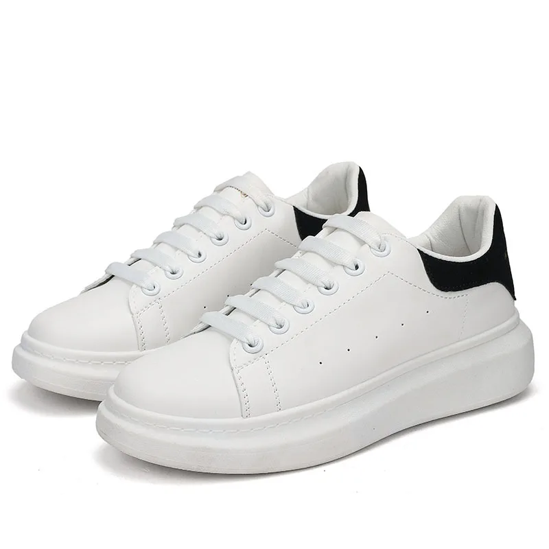 Casual Walking style Plain Classic White Shoes New Trend Black Sneakers for Men