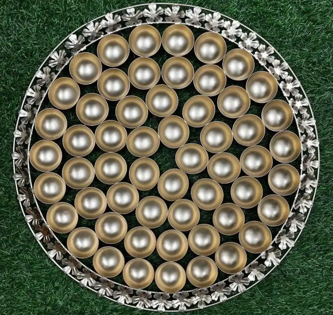 Best Selling  High Quality Brass Round Diya For Diwali Home Decoration