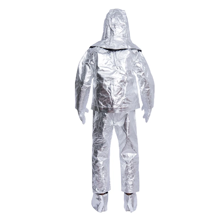 Approved Anti Heat Anti Radiation Firefighter Clothing Aluminized Outfit Insulation Clothing for unisex