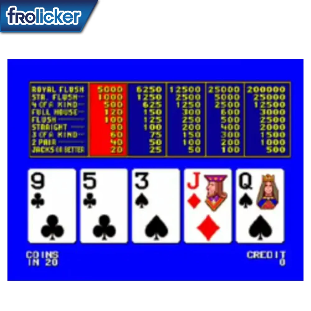 Coin operated game Draw Poker Arcade Game Board tragamonedas maquina de juegos