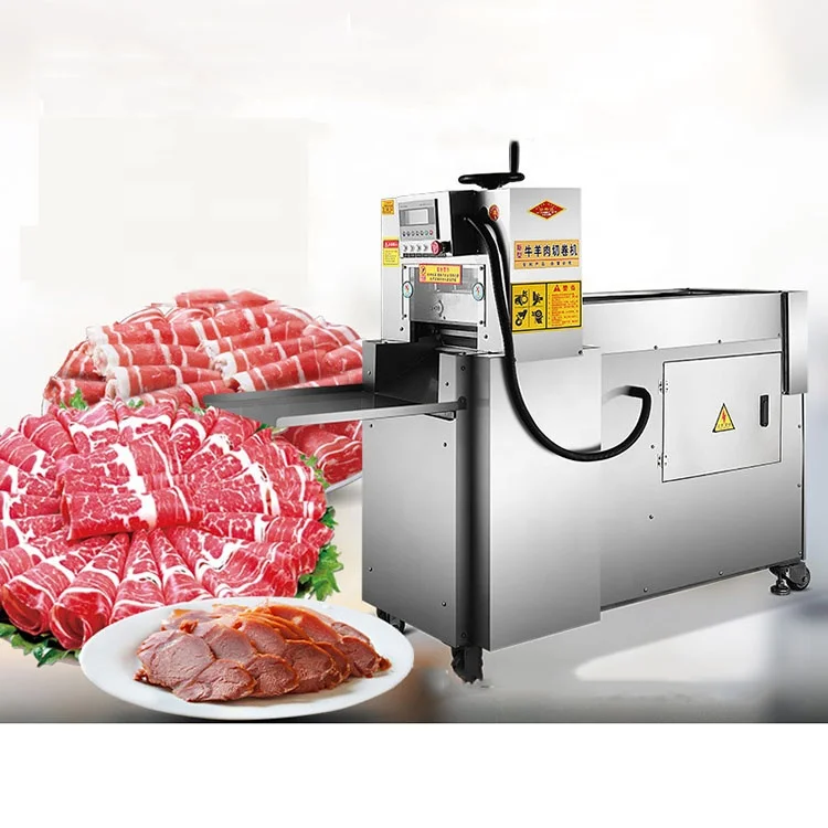 Fully Automatic Electric Meat Slicer Cutter Industrial Frozen Meat Slicer Six Rolls Automatic Beef Mutton Slicer