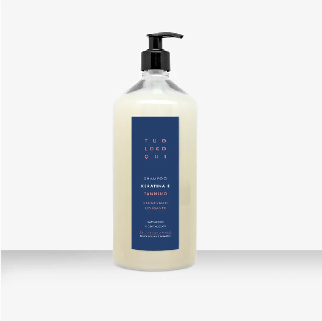 Shampoo professional Keratin grape tannin Made in Italy Private Label 1000ml