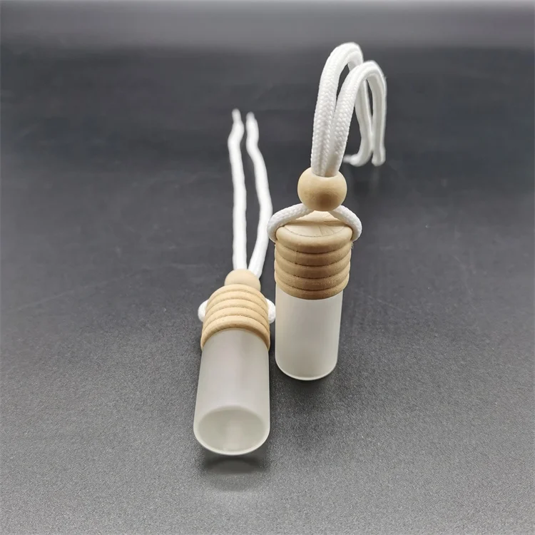5ml round perfume glass pendant matte car perfume diffuser with indoor fresh diffuser