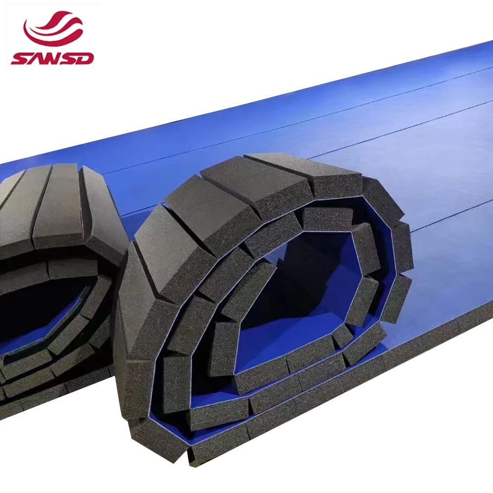 Новый чехол Sansd 2024 дешевая цена гибкие гимнастические рулонные коврики для поддержки матов