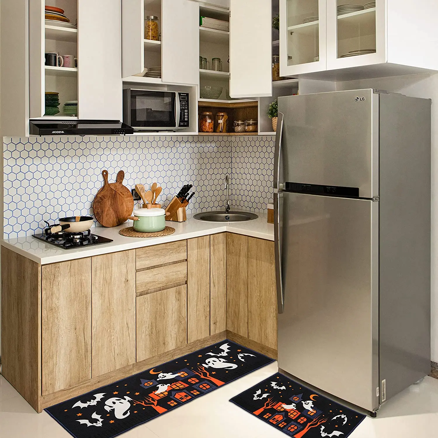 Support Dropshipping Original Design Indoor Floor Mat Set Non Slip Halloween Rug Kitchen Mats