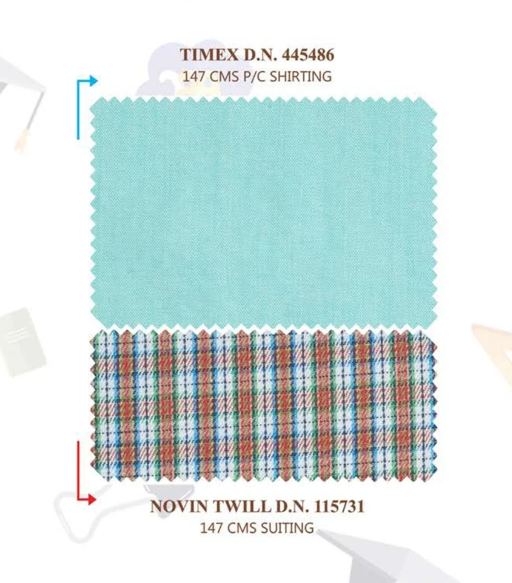 Buy Top Grade Quality Material Polyester Cotton Shirting and Suiting Fabric For School Uniforms