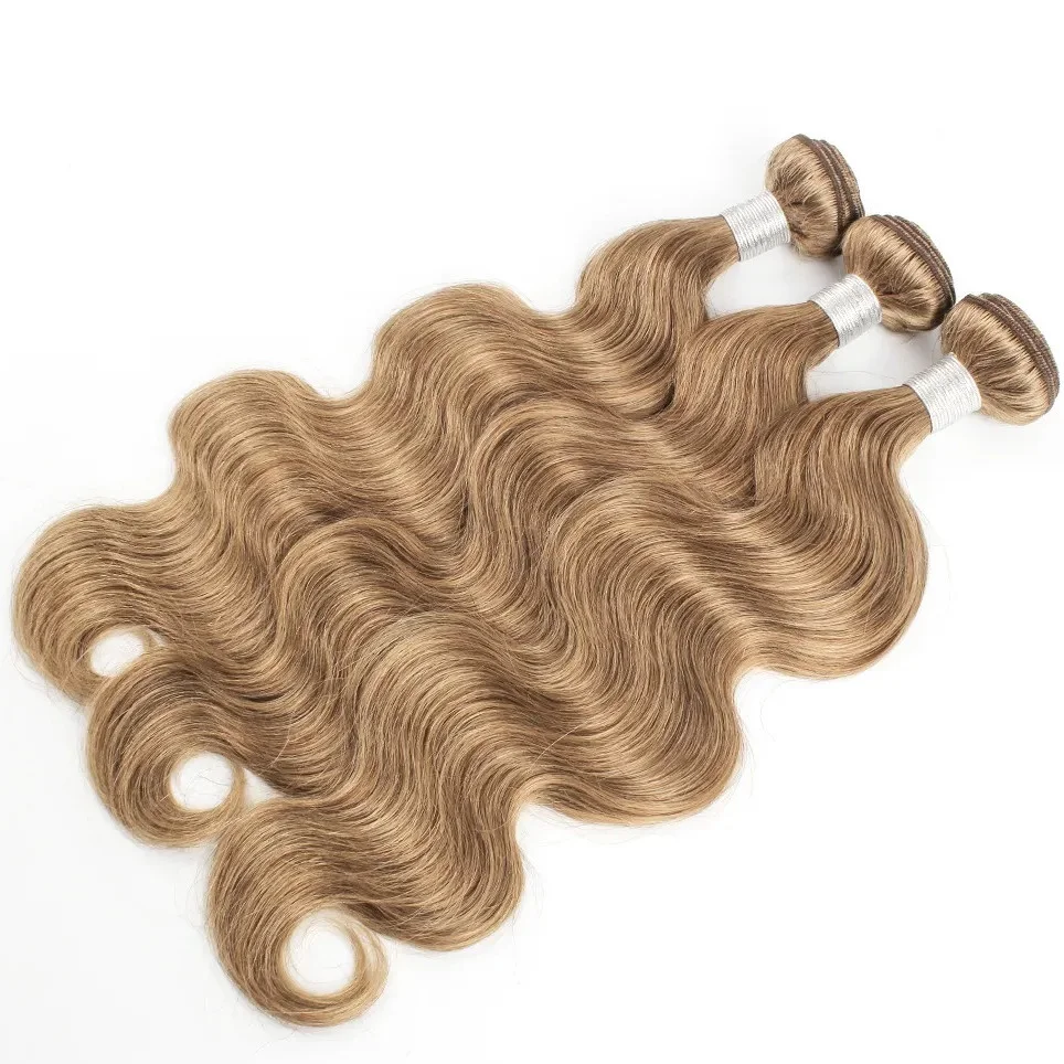 New Arrival Genius Weft 100% Human Weft Hair Extensions - Body Wave Blonde Hair Bundles