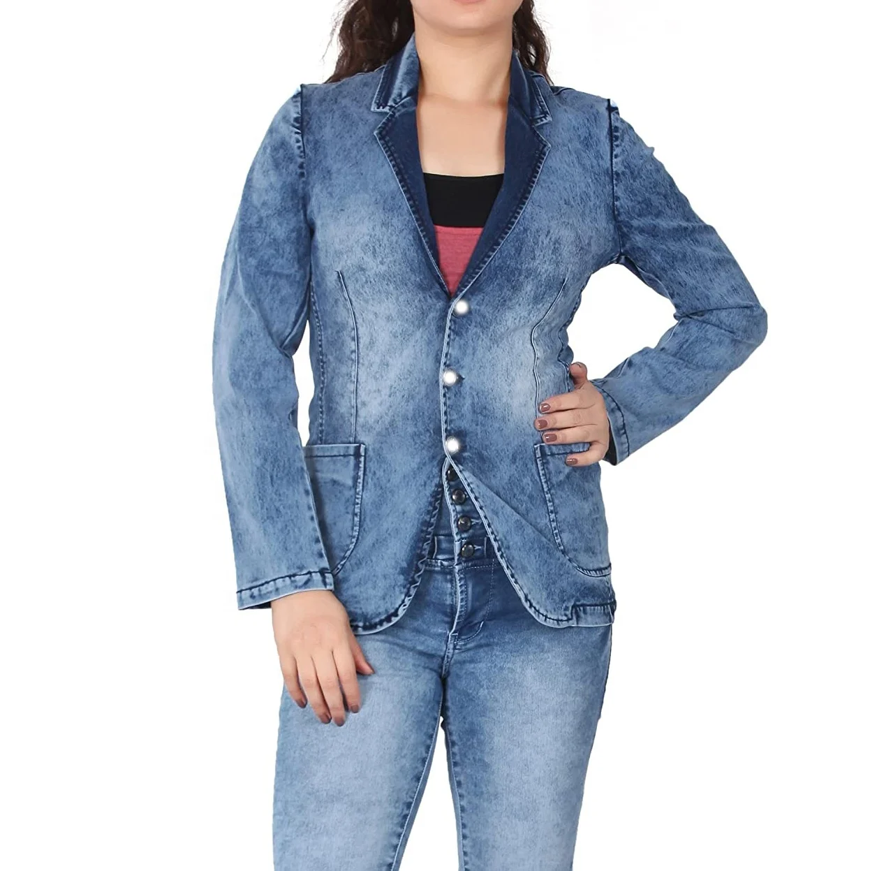 2022 New OEM Wholesale women Classic ladies jeans denim Jacket long sleeve/ Custom Womens Jean Jackets / Jean Jacket Women