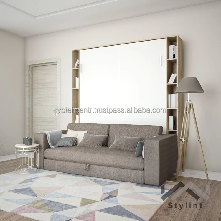 Home furniture murphy bed with side shelves and sofa great quality from manufacturer hot sale modern furniture