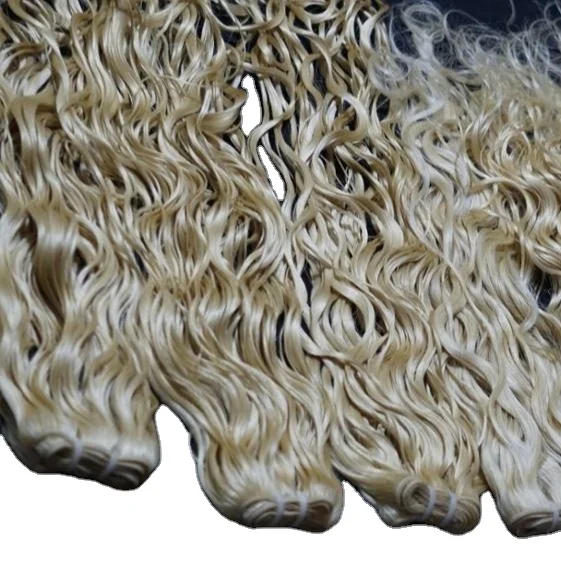 The best supplier Black Natural Color Hair Extension 100% Human Hair raw wavy color #613 with Good quality