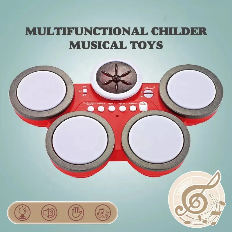 JinYing Newest interesting musical instruments electronic baby mini drum toy for kids