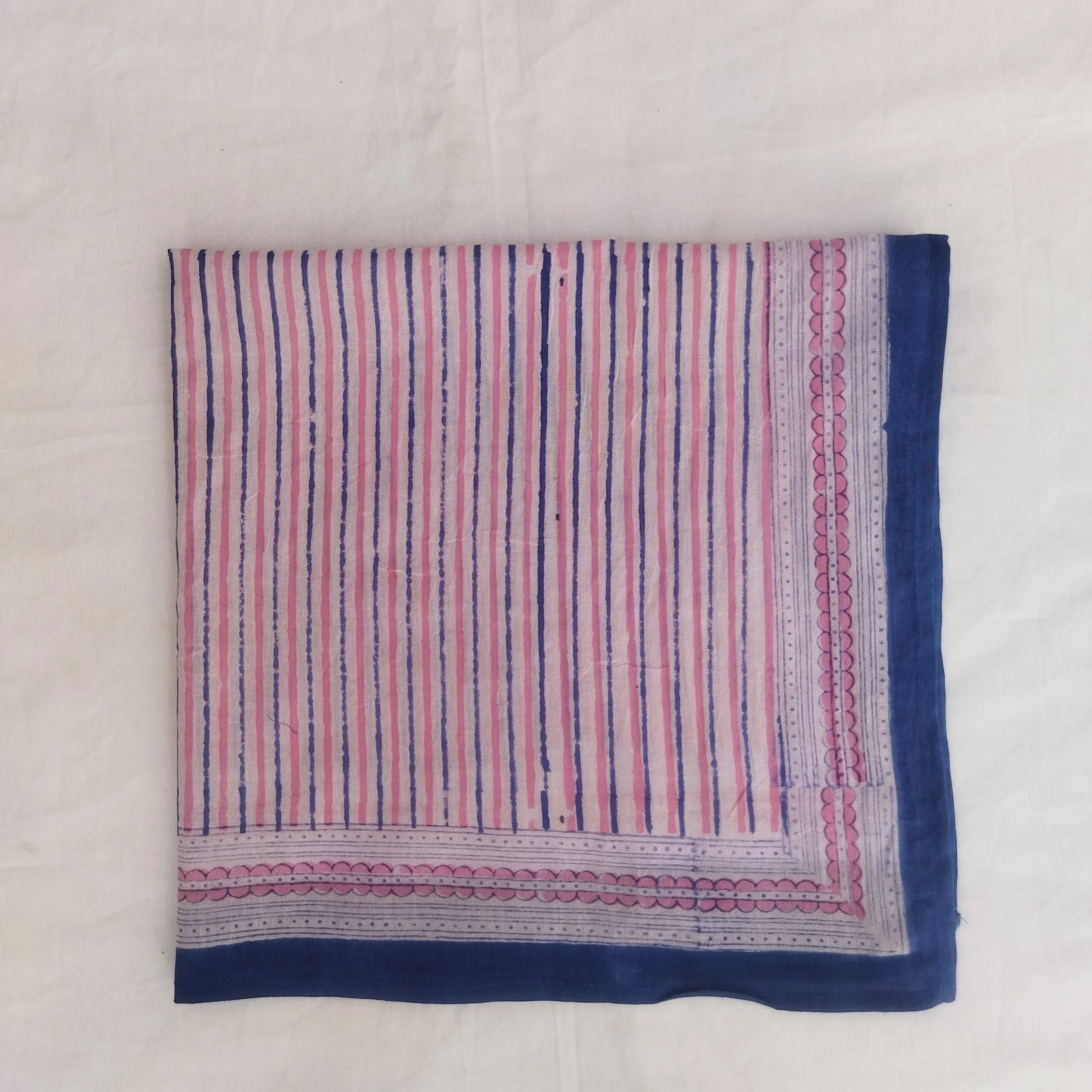 Wholesale New Arrival Hand Block Print Cotton Head Wrap Bandana Scarf For Casual Unisex Clothing, Colorful Scarves For Summer