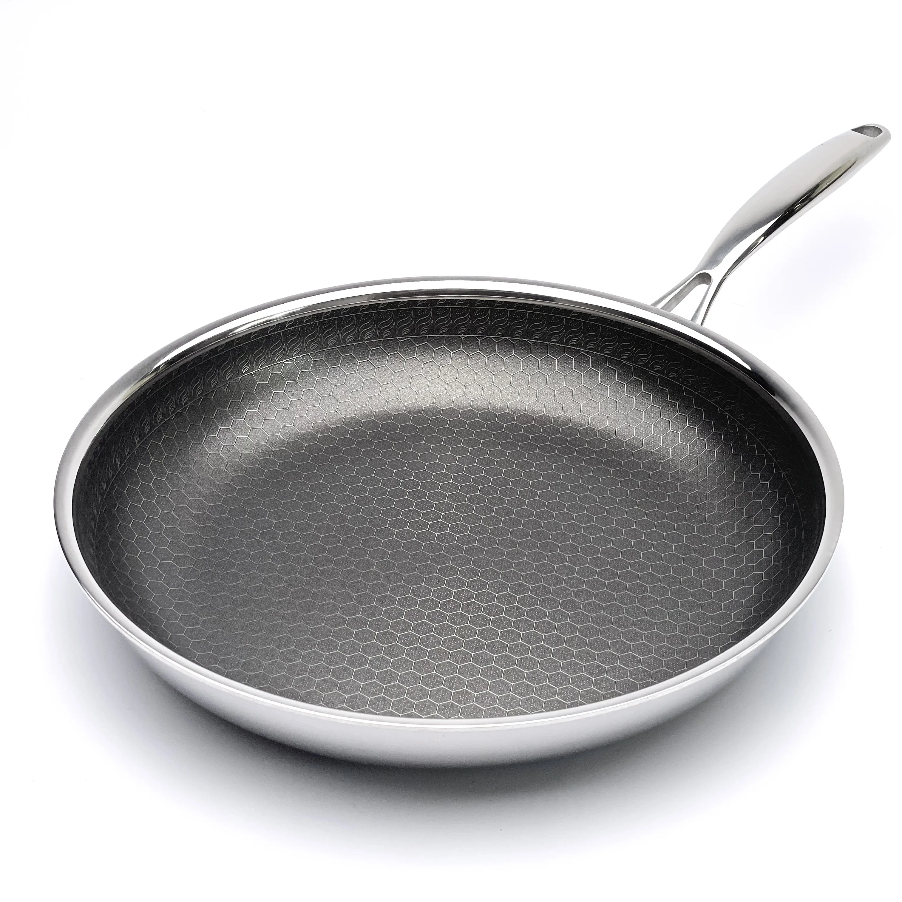 Korean 304 Stainless Steel Non-stick Fry Pan 28cm Kitchen Eterna Coating Honeycomb Cookware Nonstick Frying Pan