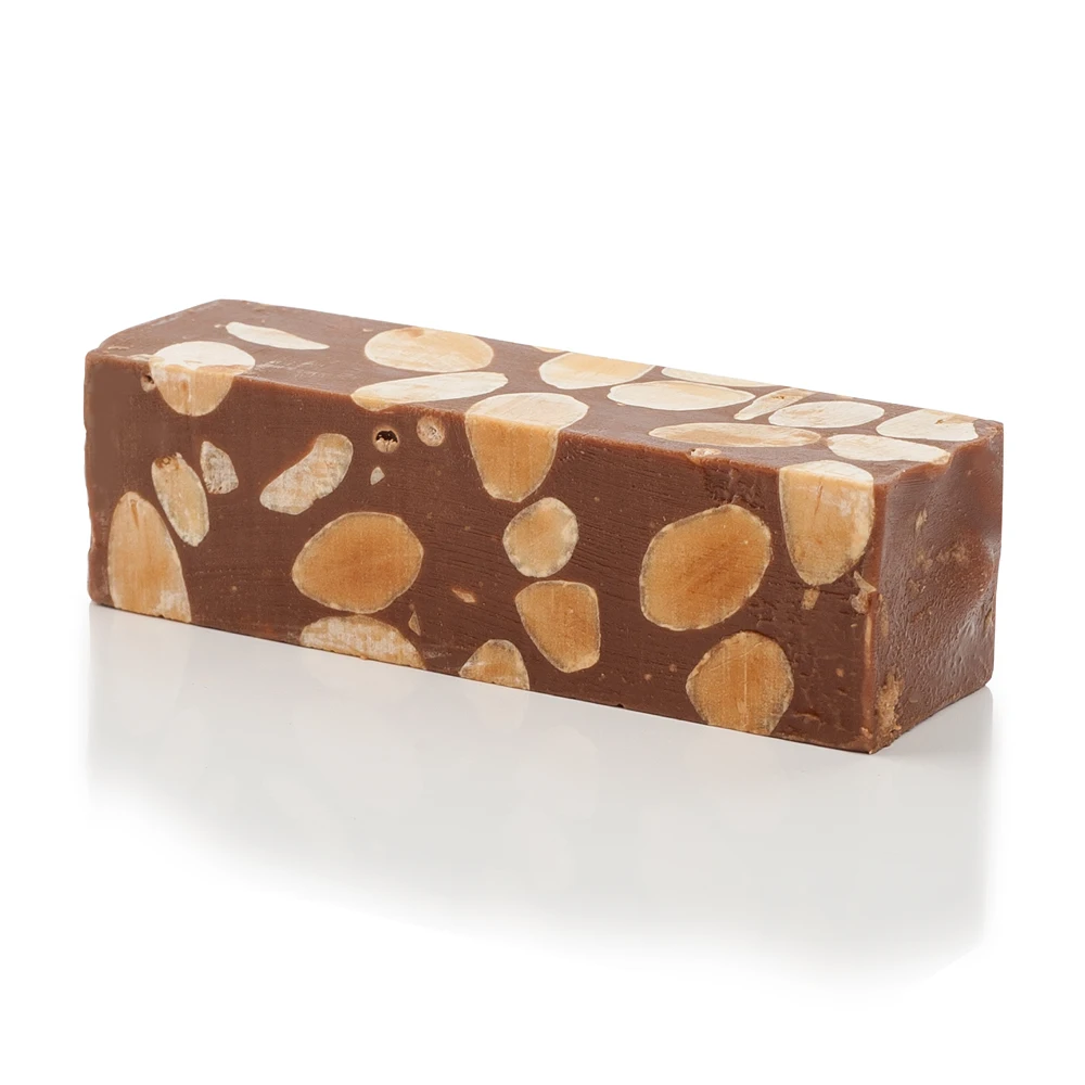 Supreme quality turron with chocolate and almond in case 200g for supermarkets
