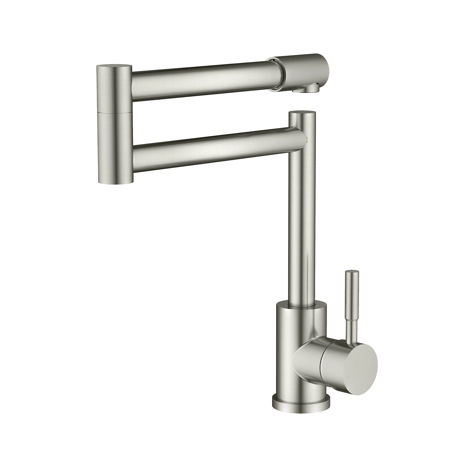 Foldable SUS304 Stainless Steel Deck Mount Pot Filler Kitchen Faucet with Single Lever Stove Filler Kitchen Taps