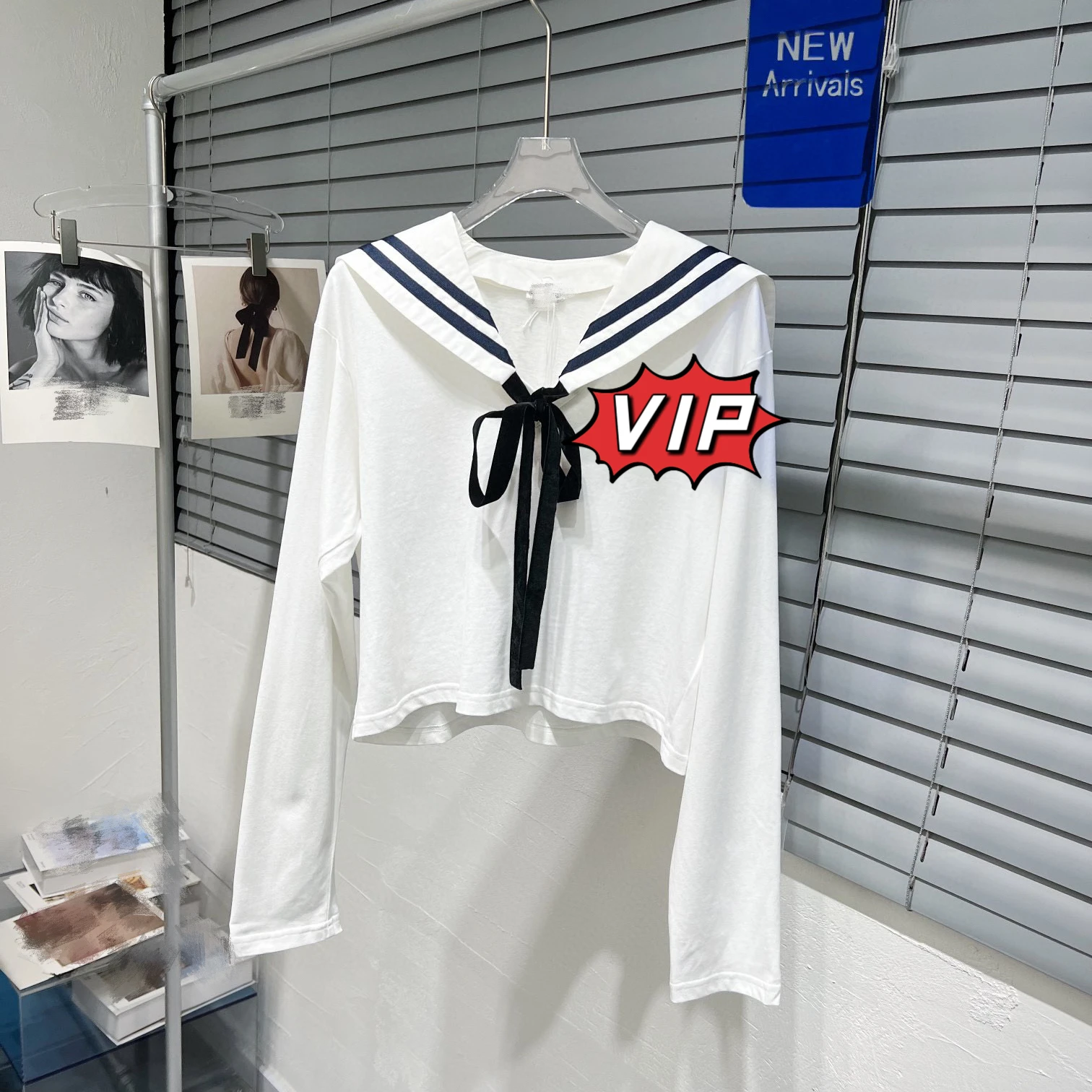 Candice detail contact me 2023 new design famous lapel designer shirts navy collar blouse