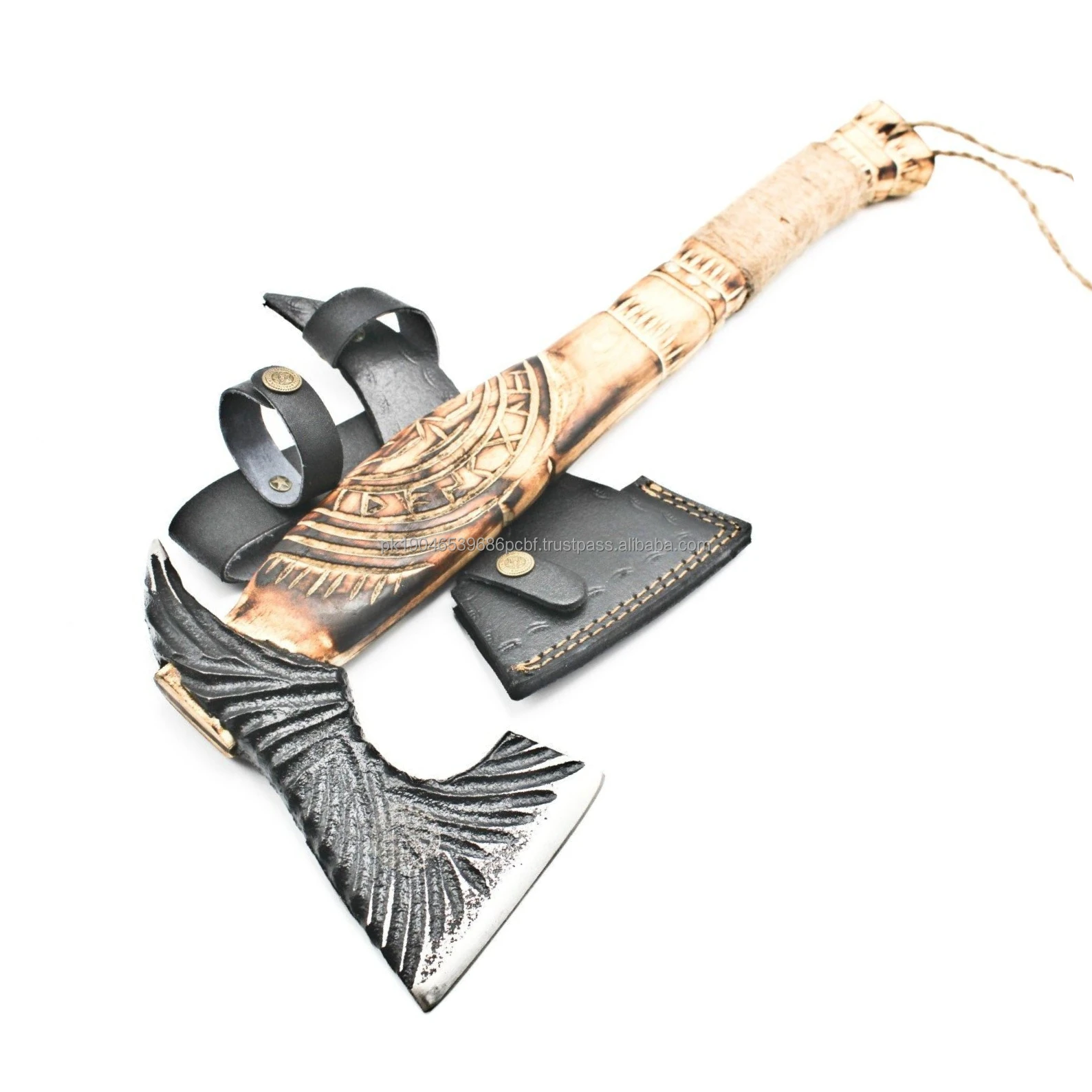 Rare Handmade High Carbon Steel Blade Tomahawk Axe Hatchet Reasonable Price Strong Wood Handle Tactical axe W/Sheath MT-HA-00173