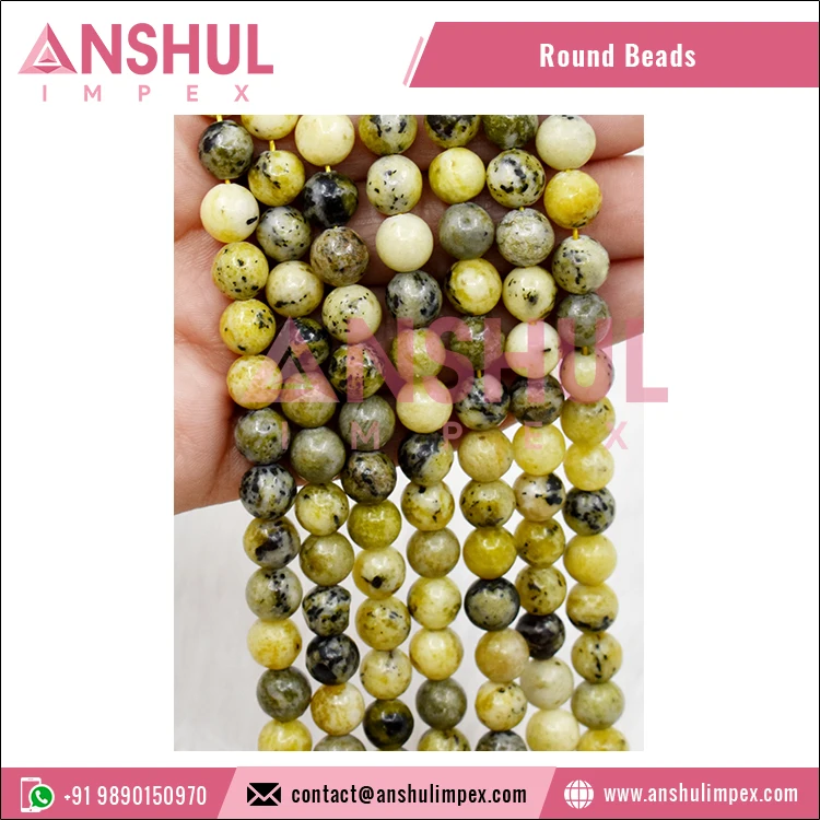 Latest Arrival High Quality 10mm Round Serpentine Gemstone Beads Strands for Bracelet and Necklace Making