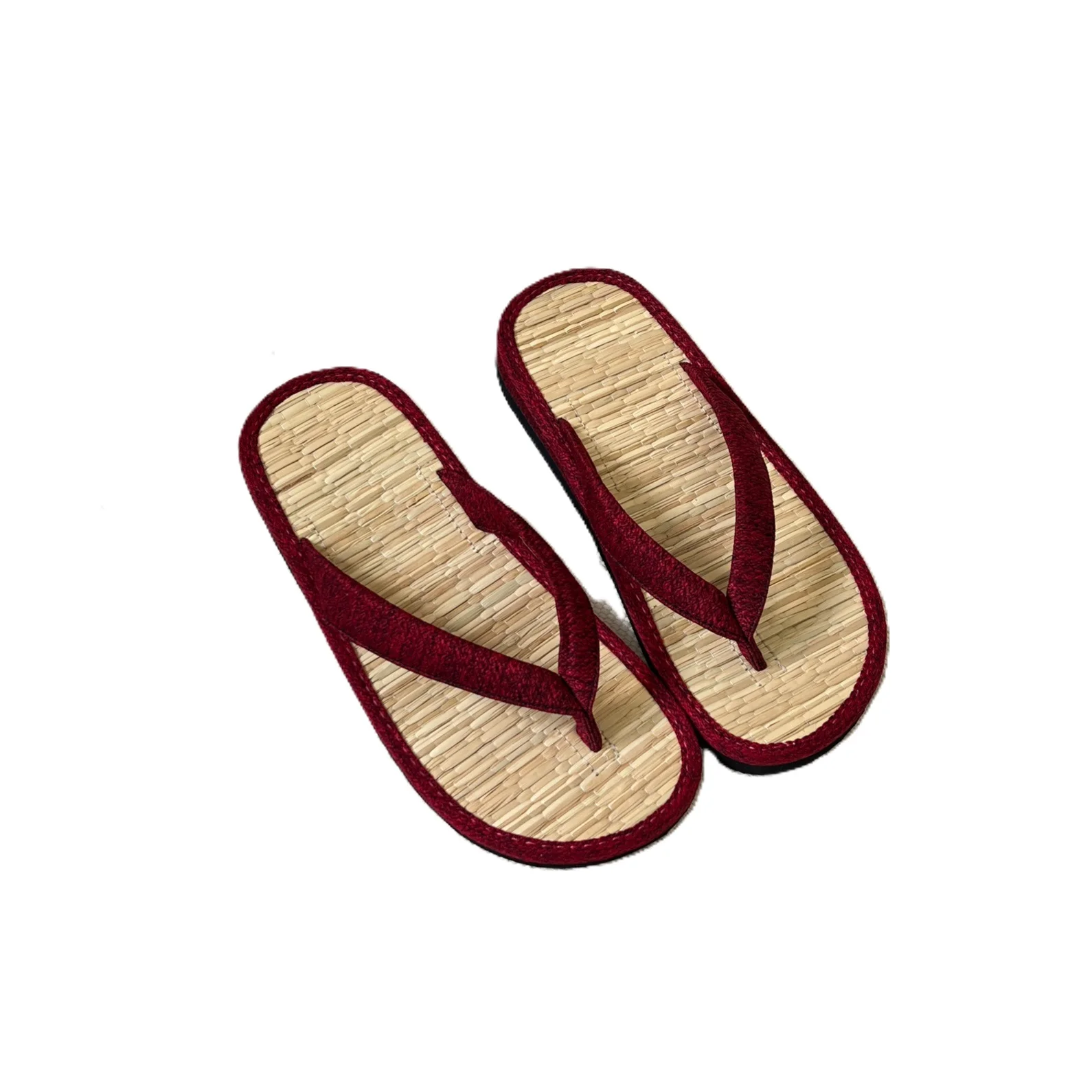 New Trending Seagrass Water Hyacinth Slippers Straw Plush Mesh Canvas Fur Platform Summer Natural Color Home Slippers