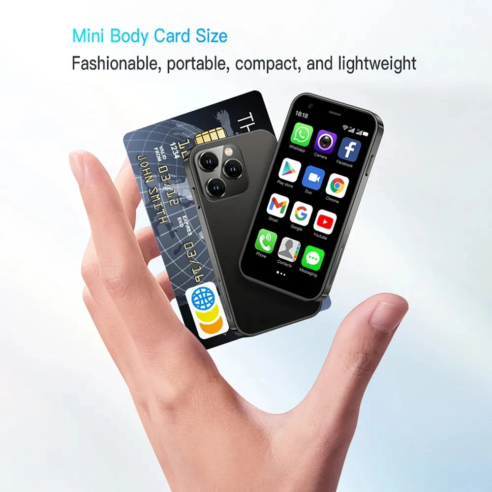 SOYES XS15 Mini Smart Mobile Phone 3.0 inch Android 8.1 Smartphone 2GB RAM+16GB ROM Dual SIM Google Play Store 3G Cellphones