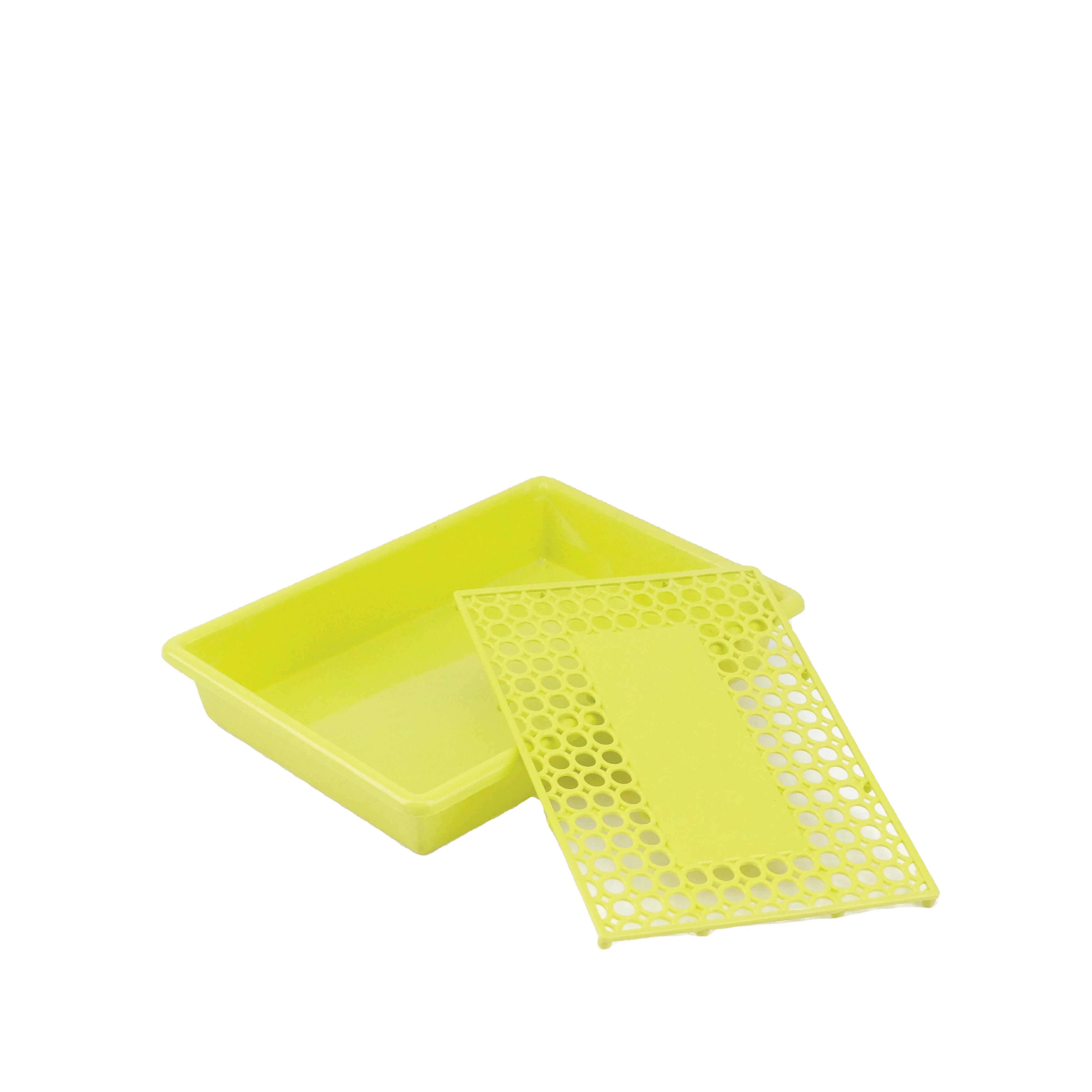 Plastic food beverage tray with drainer tray food grade plastic PIONEER Thailand manufacturer exporter high quality products