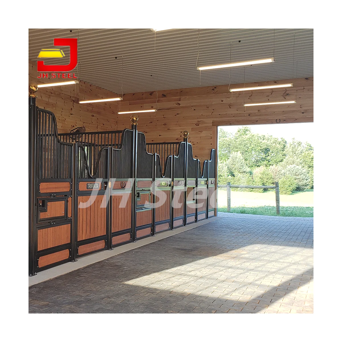 China factory wholesale single bamboo wood filling mini horse stall stable panels