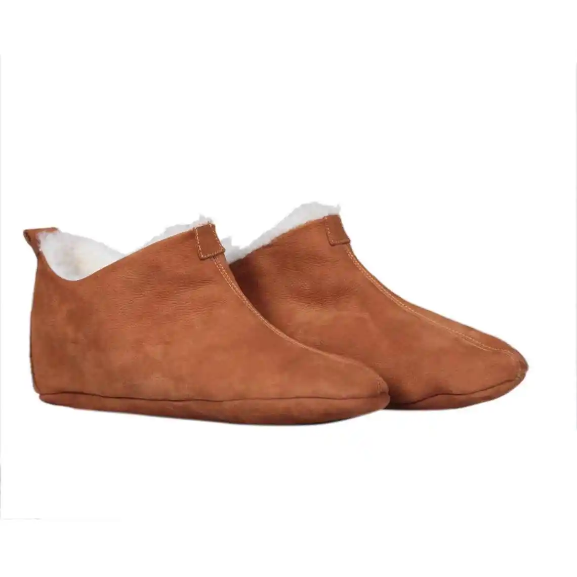 Real Leather Made Winter Socks Unisex Upper & Outsole Nubuck Leathers  Inside Sheep fleece lining  Wider foot shape mold used