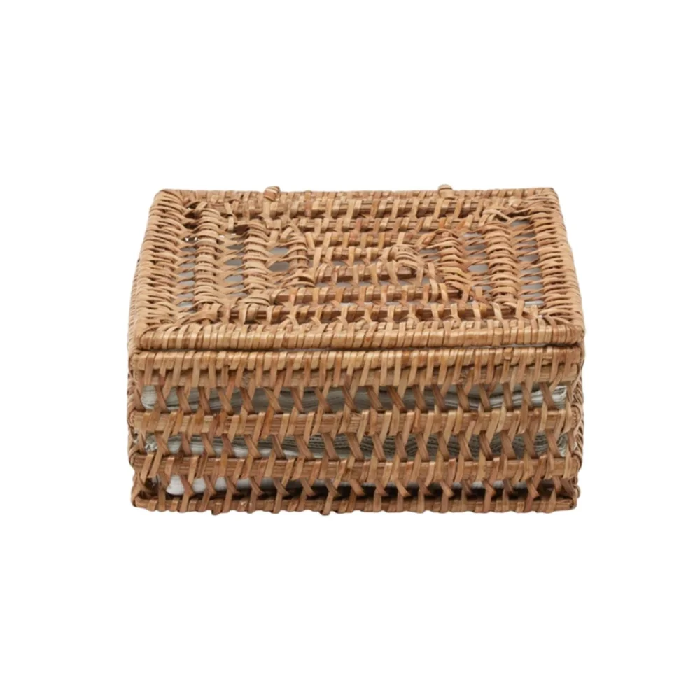 Handwicker natural rattan napkin holder Rustic tableware restaurant hotel decoration wholesales nice price from Vietnam