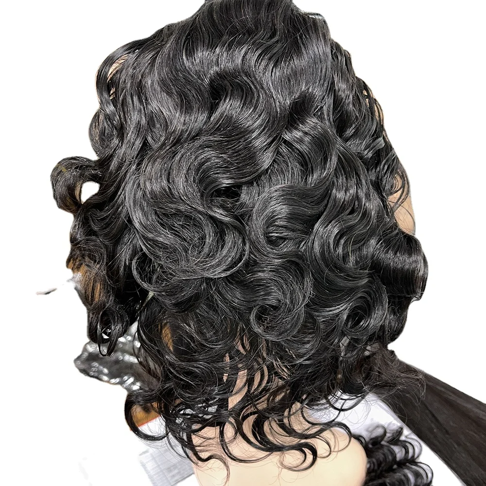 New high quality products from Vietnamese hair supplier 12a hair, 10 inches long body wave wig with full lace wig made by hand