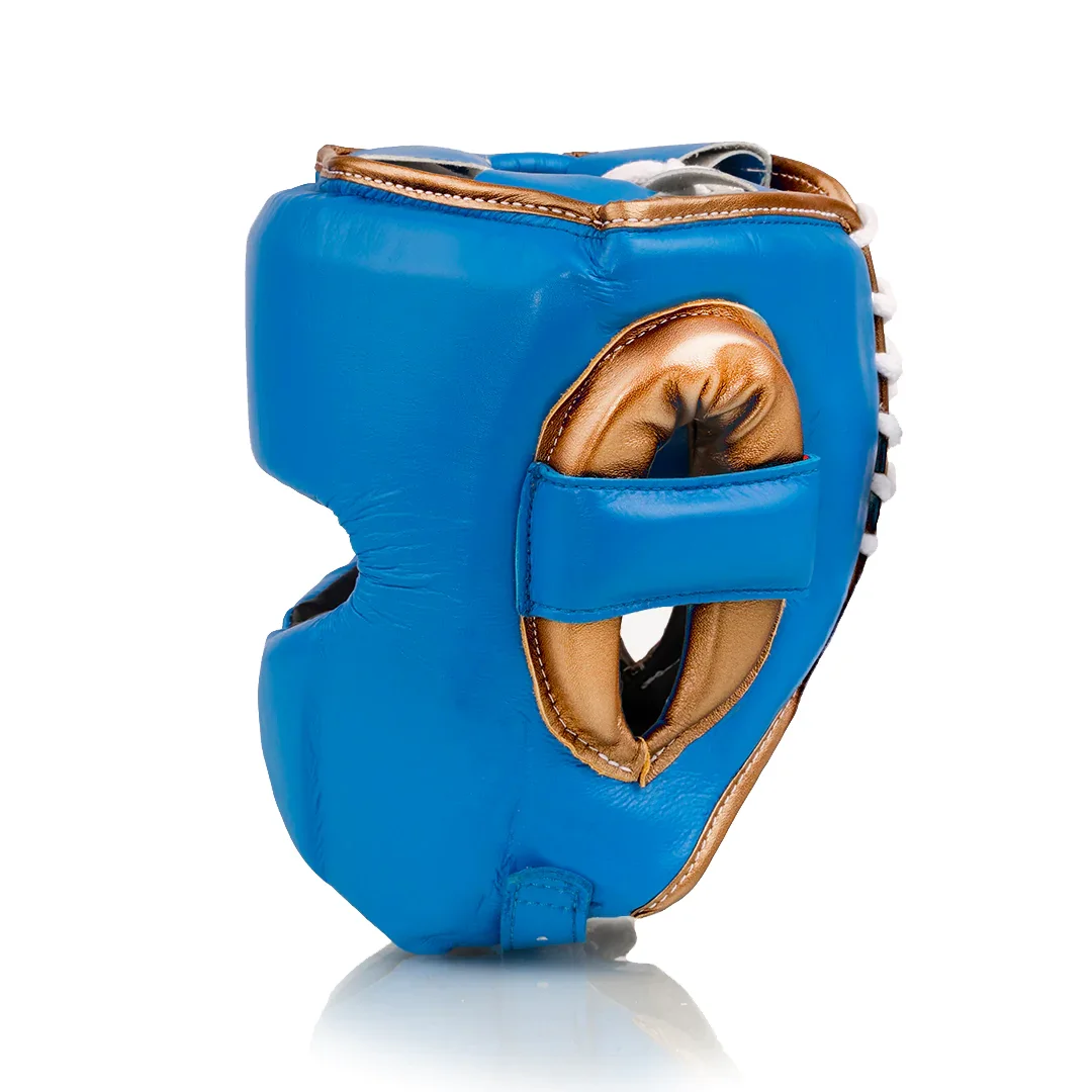 Custom logo Boxing Headgear MMA Protector Headgear Fighting Sparring Helmet with Nose Guard Head Guard