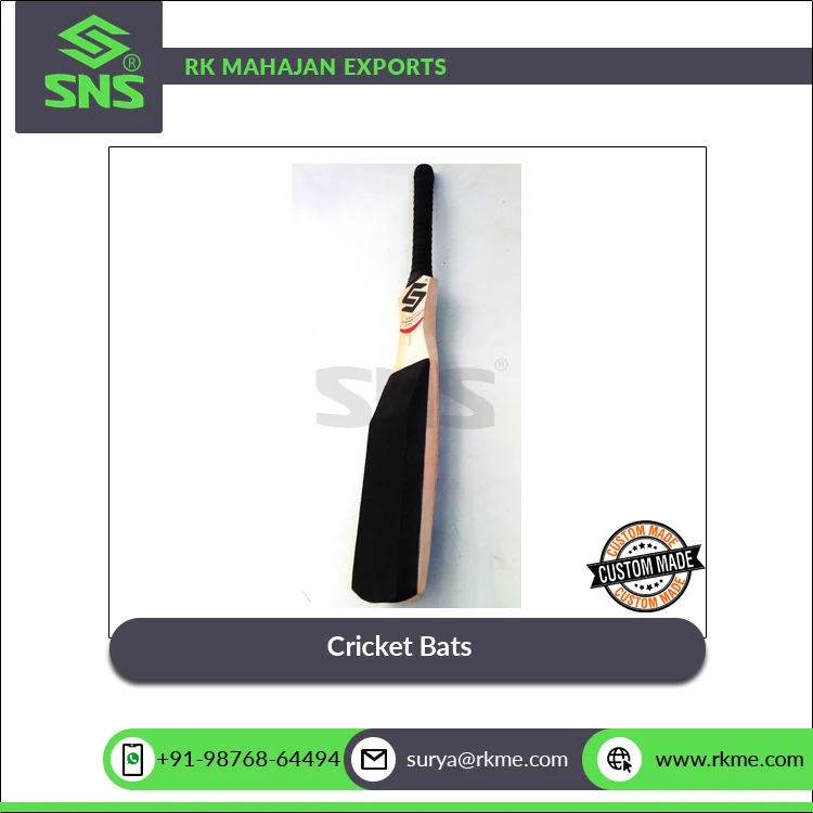 Indian Manufacturer of Best Quality Poplar Wood Made Leather/ Soft Ball Cricket Bats for Catching & Fielding Practice for Sale