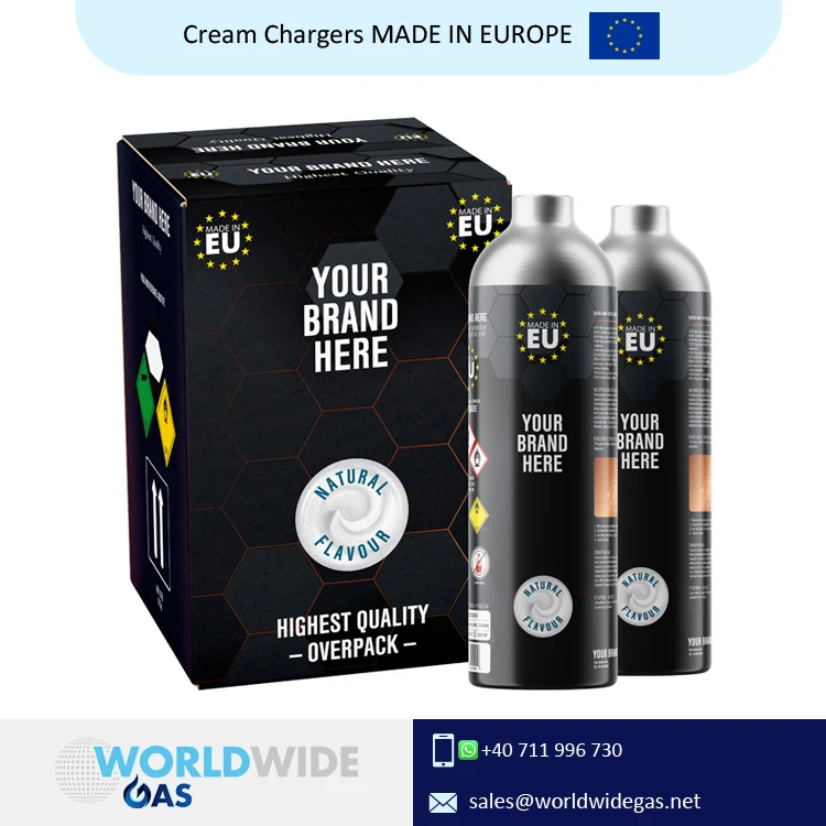 Factory Price 2.2L/1100g Best Quality Made in Europe Aluminum Whipped Cream Chargers Cylinder Canister for Genuine Buyers