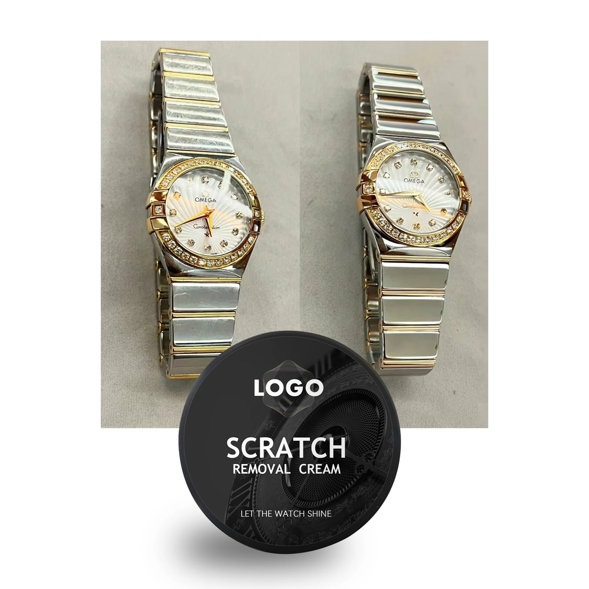 Premium High Quality Watch Maintenance Kit Cleaner Solution, Soft Brush and Microfiber Cloth for Precision Care