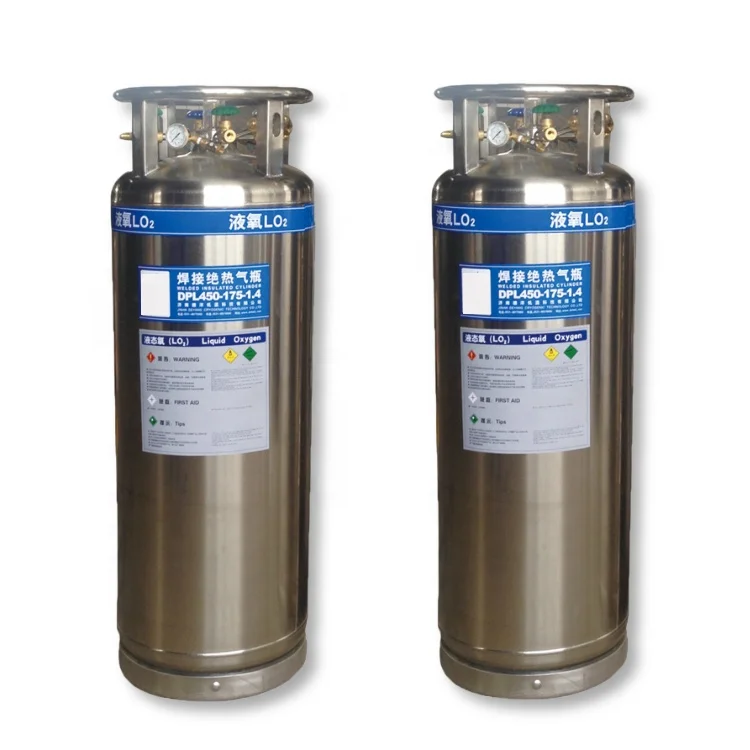 Cryogenic Stainless Steel 80 to 500 Liters Liquid Oxygen Nitrogen Argon CO2 Cylinder Dewar Tank