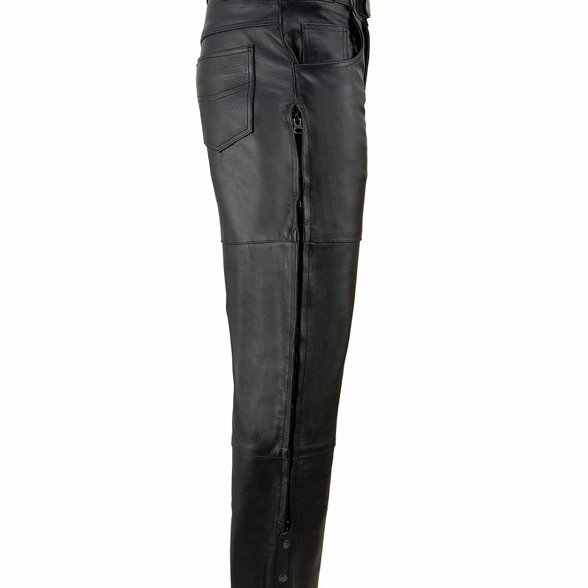 Wholesale Price Men PU Leather Cowboy Trousers Pant Fall Winter Fashion Clothing High Waist Thick Solid Blank Leather Pants