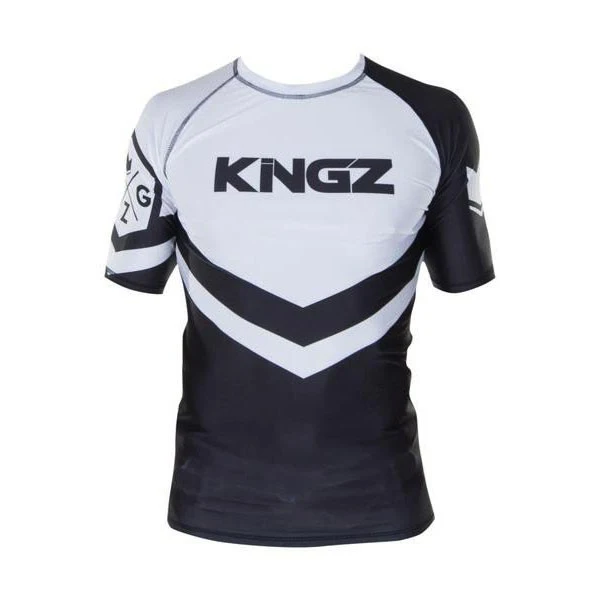 Белый и черный BJJ профессиональные тренировочные мужские женские Kingz Rashguard с коротким