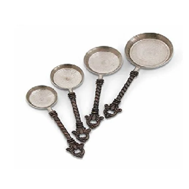Copper Polished Measuring Spoons Luxury Design Table Decoration Best Quality Antique Spoons For Home and Kitchen Accessories