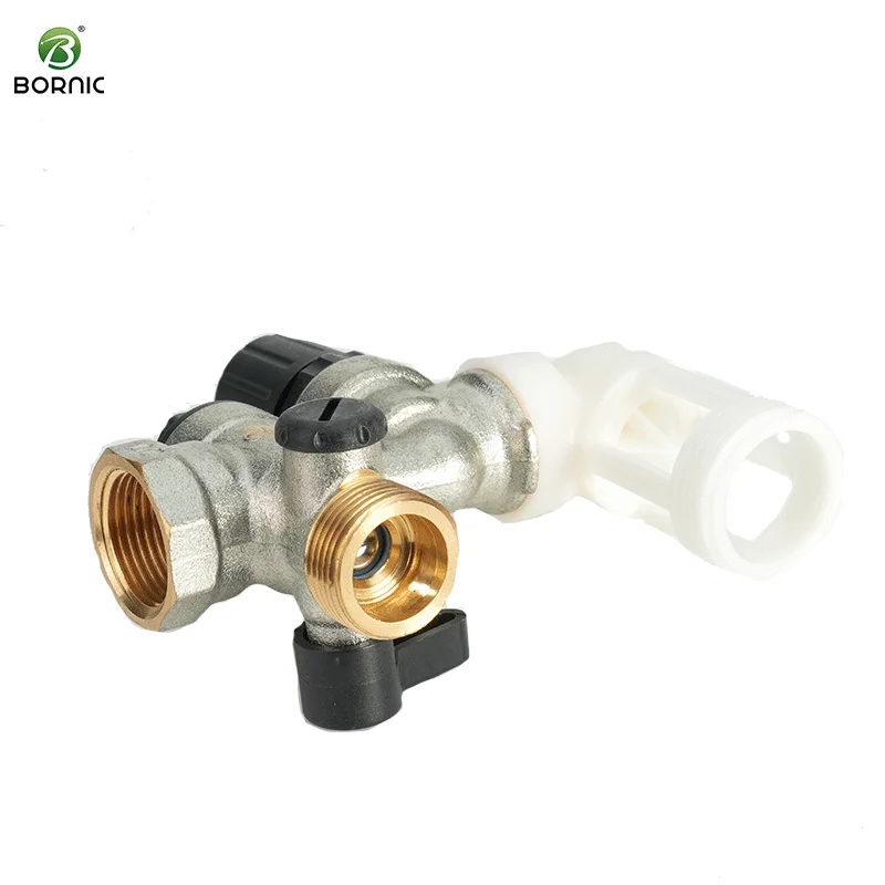 Brass 1/2' Safety Valve With Built In Check Valve For Backflow Prevention