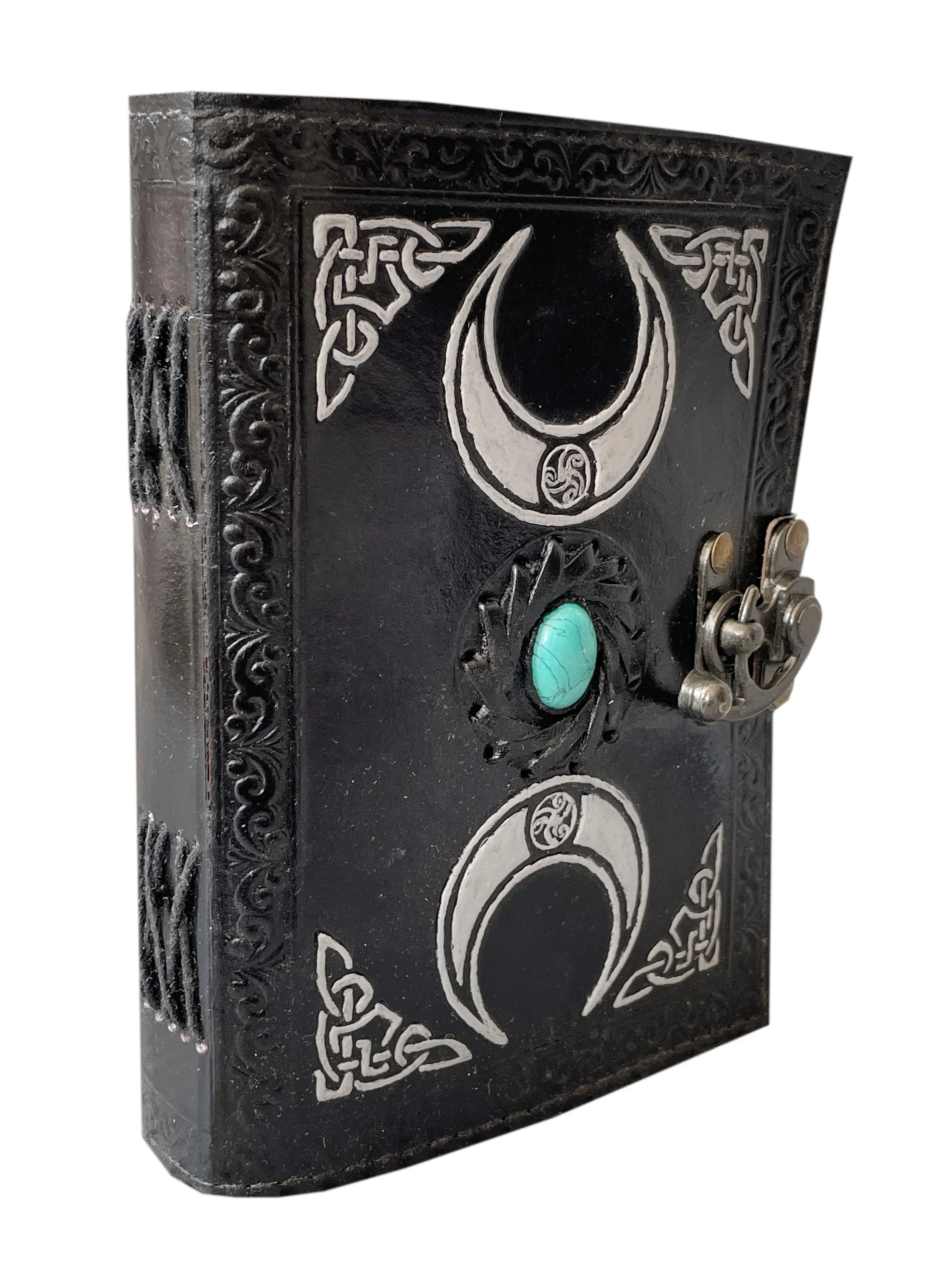 Witchcraft Supplies Grimoire Triple Moon Journal Witch Decor Stuff Spell Book of Shadows Witchy Gifts Journal Wiccan Leather