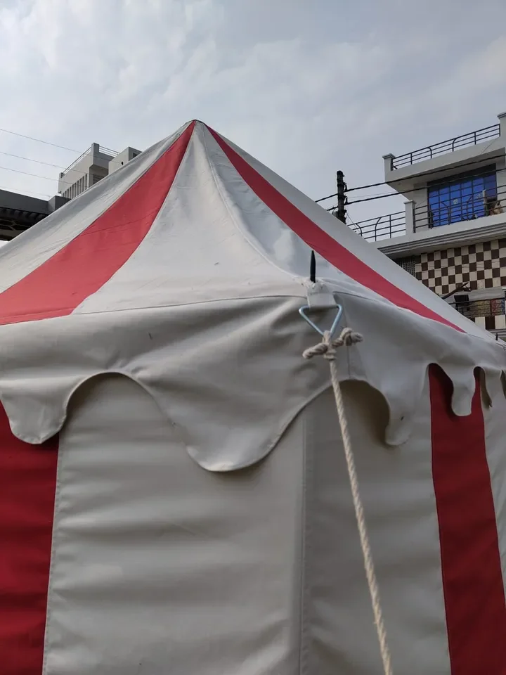 Premium Medieval Square Tent 6x6 Meter Durable Cotton Canvas Reenactment Faire Camping Easy Setup All-Weather Waterproof