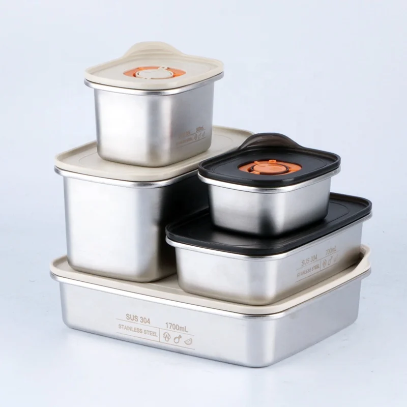Stainless Steel Lunch Box Wholesale Vacuum Eco Friendly Lunch Box stainless steel Food Container With Lid HOME USE HOUSEHOLD