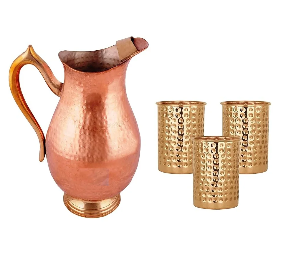 Hottest Selling Customized Copper Pitcher 100% Copper Elegant Design Pitcher Indian Water Pitcher kitchen & tabletop