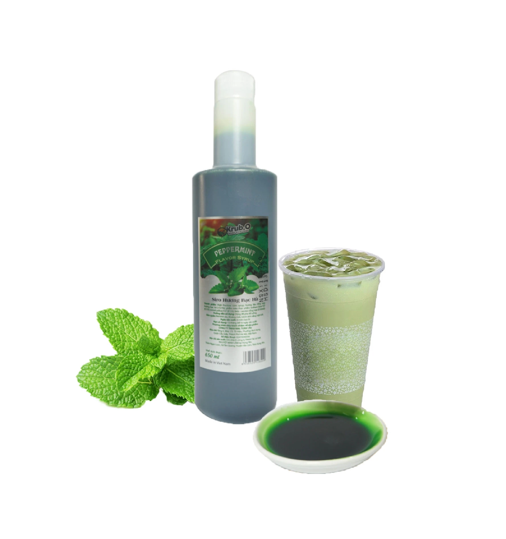 Concentrated Syrup Milk Tea Shop Raw Materials Peppermint Syrup Fruit Special Syrup For Drinks Juice Beverage