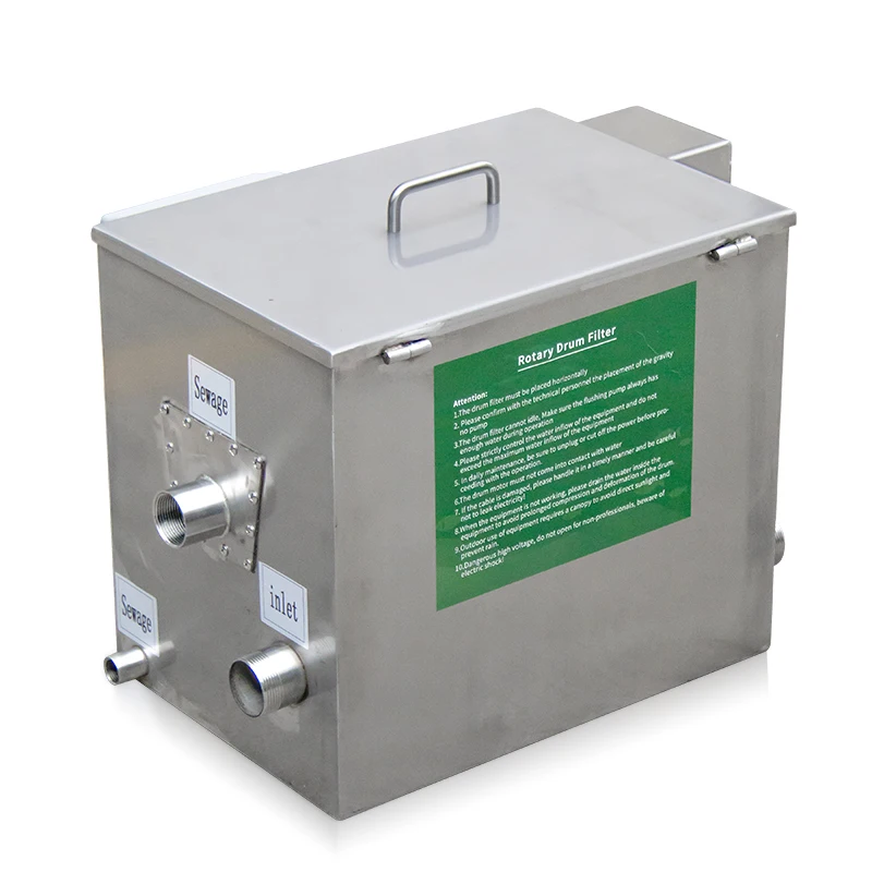 QihangRAS Aquaculture Fish Pond Rotary Drum Filters 5T/H Stainless Steel Drum FIlter for Koi Pond