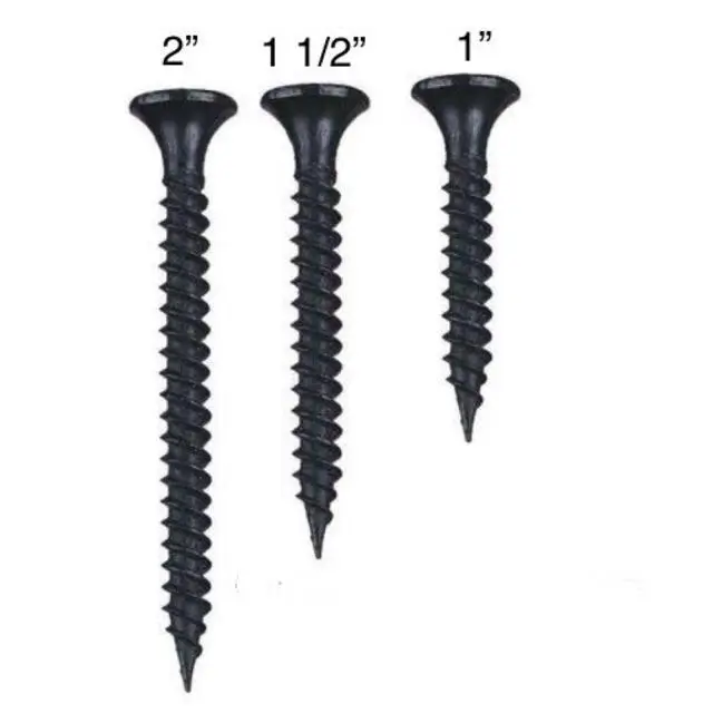 Screw For Wall Ceiling Track Systems Black Phosphated Coarse Thread Bugle Head Drywall Screws