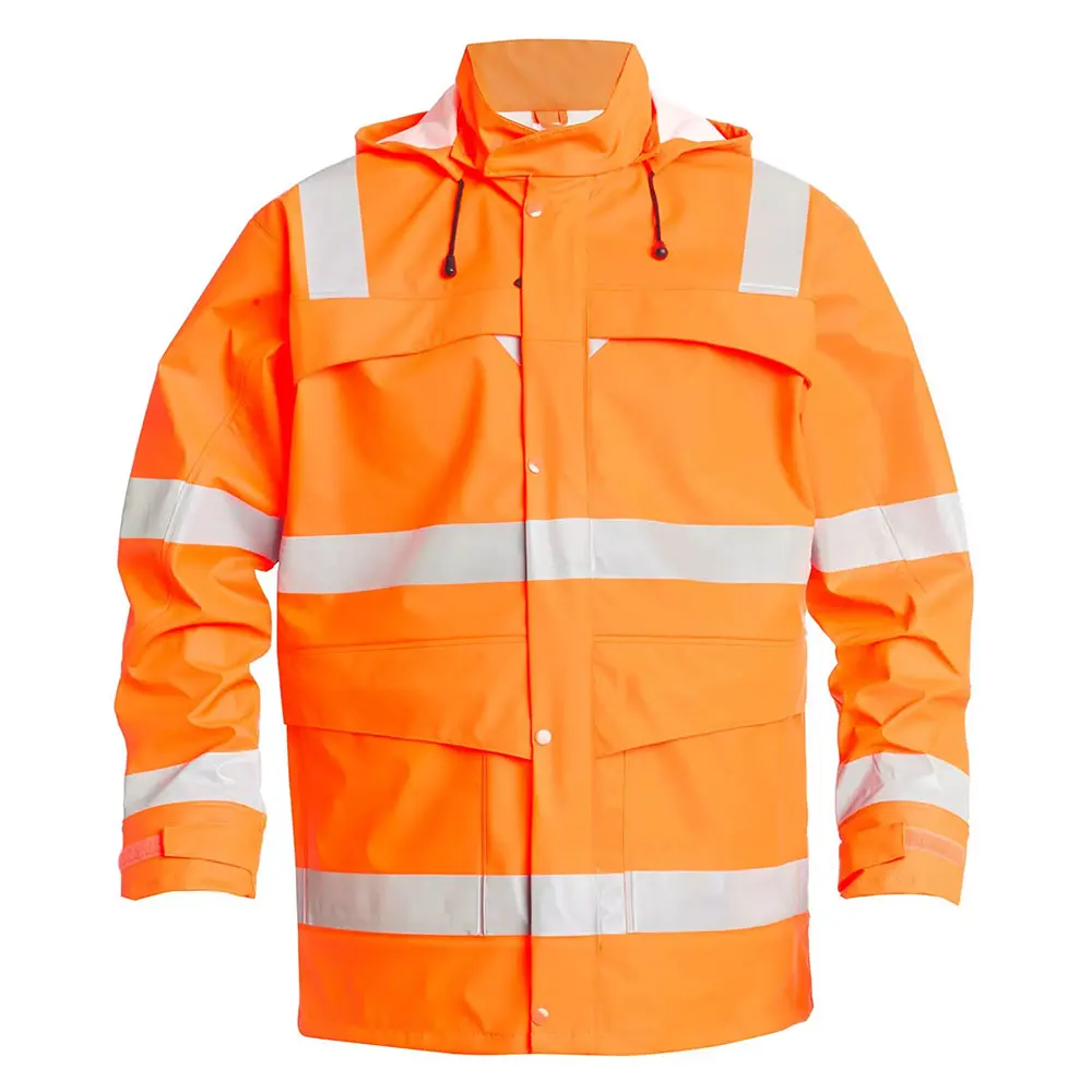 Customizable Reflective Safety Jackets Hi-Vis Workwear with Polyester and Nylon Featuring Custom Logo-Factory Support