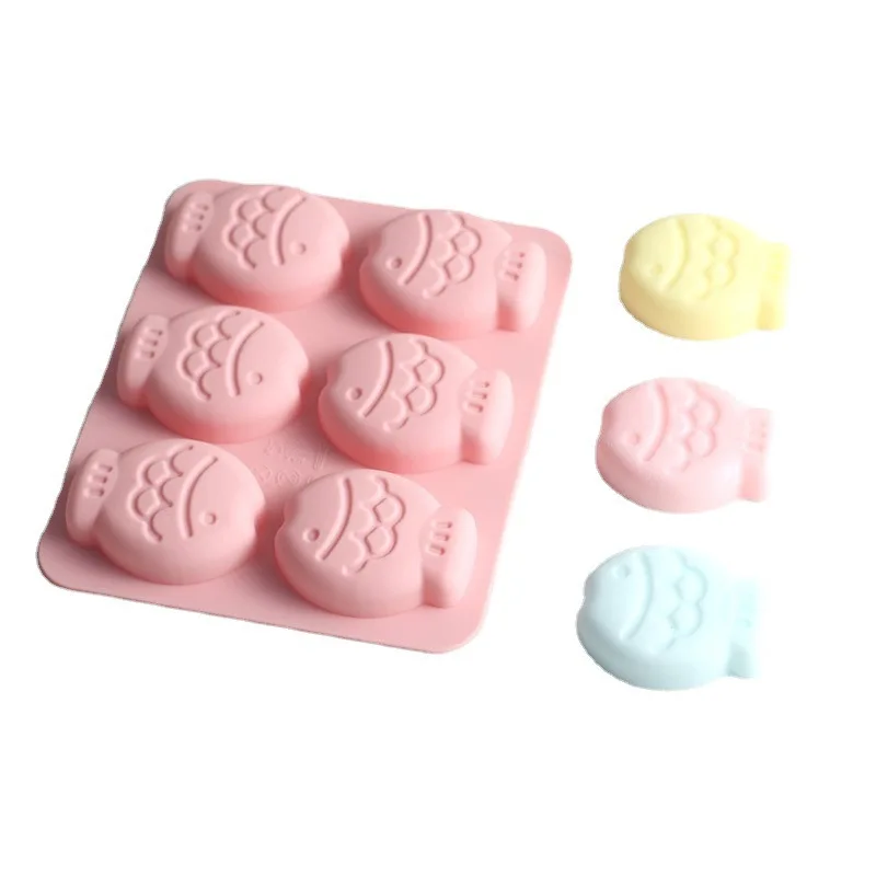 Fish Shaped Mousse Cake 3D 6 Cavity Pudding Mold for Jello Baking Tools Kitchen Gadgets Kitchen Accessories