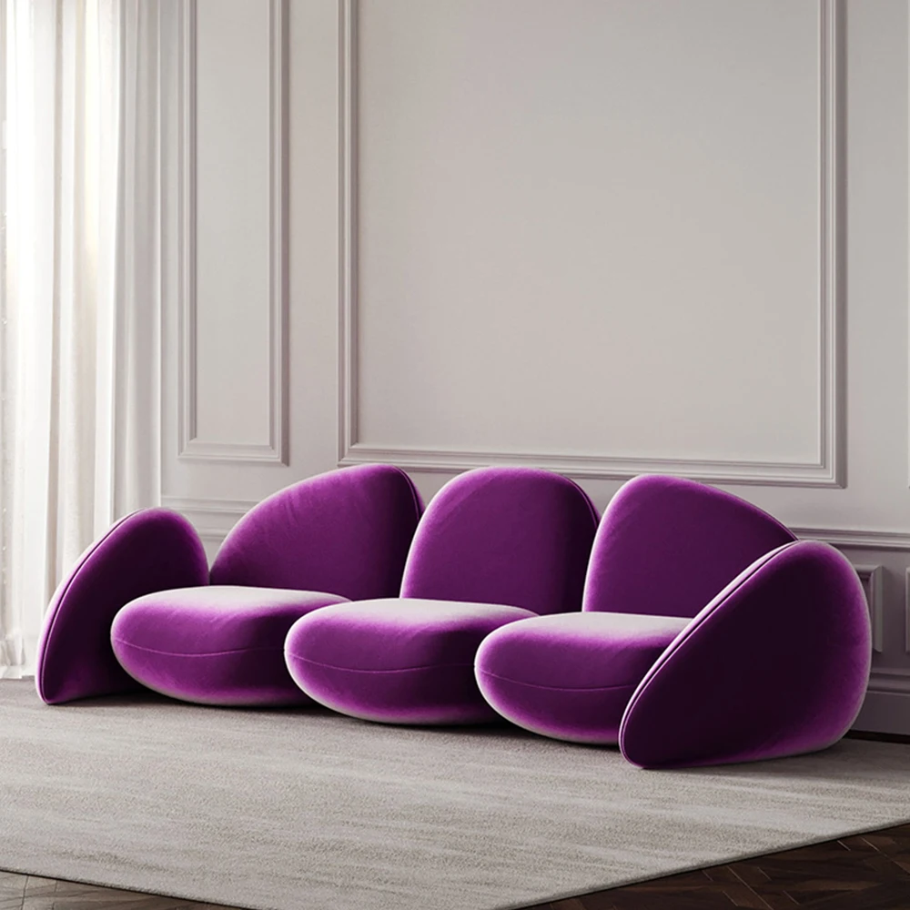 Clifford Velvet Modern Fabric Sofa Green Interior 2/3 Sofa Special Deign Modular Sofa in Multi Color